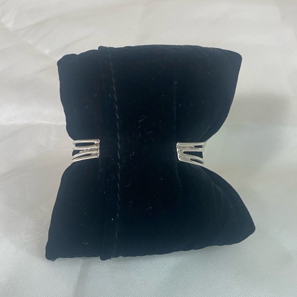 925 Sterling Silver intertwined cuff bracelet VINTAGE - Picture 4 of 10